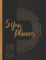 Five Year Planner 2020-2024: Black Mandala 60 Months Calendar I 5 Years of Appointments, Life Goals, Organizer & Log Book I Business Plans I Monthly ... I Motivational Journal I Christmas Gift 1695424360 Book Cover
