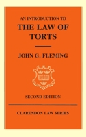 An Introduction to the Law of Torts 0198761554 Book Cover