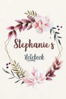 Stephanie's Notebook: Customized Floral Notebook / Journal 6x9 Ruled Lined 120 Pages School Degree Student Graduation university: Stephanie's Personalized Name ... pad blotter birthday gift business o 1657437663 Book Cover