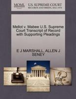 Mellot v. Mabee U.S. Supreme Court Transcript of Record with Supporting Pleadings 1270230522 Book Cover