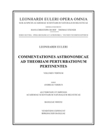 Commentationes Astronomicae Ad Theoriam Perturbationum Pertinentes 3rd Part 3764314737 Book Cover