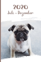 Kalender 2020: Mops Hunde Tageskalender 2. Halbjahr Juli Dezember ca DIN A5 wei� �ber 190 Seiten 1656216183 Book Cover
