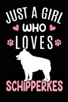 Just A Girl Who Loves Schipperkes: Schipperke Dog Owner Lover Gift Diary Blank Date & Blank Lined Notebook Journal 6x9 Inch 120 Pages White Paper 1673512607 Book Cover