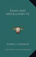 Essays And Miscellanies V2 1163240540 Book Cover