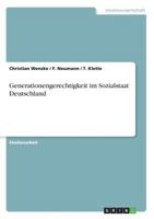 Generationengerechtigkeit im Sozialstaat Deutschland 3638721493 Book Cover