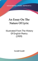 An Essay on the Nature of Lyric 0530672995 Book Cover