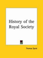 History of the Royal Society 1015724795 Book Cover