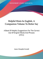 Helpful Hints in English 102212983X Book Cover