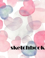 Colorful heart sketchbook: Colorful heart sketchbook for her- 8.5x11 sketchbook 100 pages for teens, students, adult, painters, artists, writers, girlfriend, girls, for design doodling, painting, writ 1708094261 Book Cover