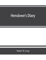Henslowe's diary 9353863287 Book Cover