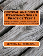 Critical Analysis and Reasoning Skills: 2015-2016 Edition 1517758173 Book Cover