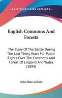 English Commons and Forests 1016949251 Book Cover