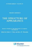 The Structure of Appearance 9027707731 Book Cover