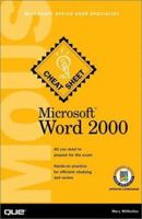 Microsoft Word 2000 Mous Cheat Sheet 0789721147 Book Cover