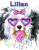 Lilian: Personalized Book with Cute Dog Theme that has 105 Lined Pages to Write in and can be used as a Journal or Notebook 1692842927 Book Cover