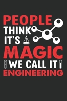 People Think it's magic we call it engineering: Funny engineering Lined journal paperback notebook 100 page, gift journal/agenda/notebook to write, great gift, 6 x 9 Notebook 167426108X Book Cover