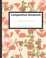 Composition Notebook: Nifty Cartoon Fox Wide Ruled Paper Notebook Journal nifty notebooks Cute Orange Wide Blank Lined Workbook for Teens Kids Students Girls for Home School College for Writing Notes. 1660252679 Book Cover