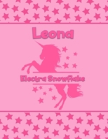 Leona Electra Snowflake: Personalized Draw & Write Book with Her Unicorn Name Word/Vocabulary List Included for Story Writing 1710109408 Book Cover