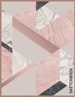 SKETCHBOOK: Vintage Rose Gold Marble I Creative Drawing, Doodling, Sketching I Journal & Bullet Notebook I Half Blank, Half Dot Grid Sheets I Gift for ... I Notes, Poetry, Doodles, Planning, Writing 1701877279 Book Cover