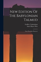 New Edition Of The Babylonian Talmud: Tract Pesachim 1018769145 Book Cover