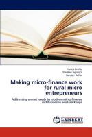Making Micro-Finance Work for Rural Micro Entrepreneurs 365929389X Book Cover