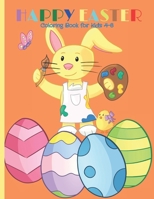 HAPPY easter coloring book for Kids 4-8: easter Book with Fun, Easy, and cute Designs best gift for children boys and girls B08VCJ8FP7 Book Cover