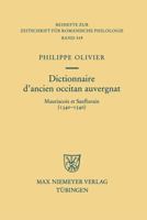 Dictionnaire d'Ancien Occitan Auvergnat 3484523492 Book Cover