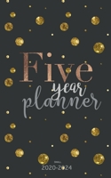 five year planner 2020-2024 small: 5-year monthly schedule organizer agenda 60 months calendar This book size: 5x8 inch Not size pocket 1698629761 Book Cover