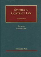 Studies in Contract Law (University Casebook Series) 1599412551 Book Cover