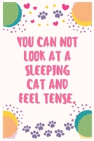 You can not look at a sleeping cat and feel tense: Cat Lover Notebook Journal 6 x 9Inches 100 Lined Blank Pages 1708548025 Book Cover