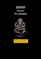 2020 Daily Planner Black Ganesha: Yearly, Monthly, Weekly, Daily and Hourly Planner size 7 Inch x 10 Inch 1674264496 Book Cover