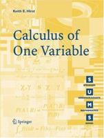 Calculus of One Variable (Springer Undergraduate Mathematics Series) 0045170045 Book Cover