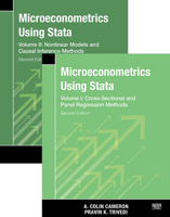 Microeconometrics Using Stata, Second Edition, Volumes I and II 1597183598 Book Cover