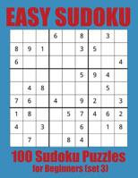 Easy Sudoku: 100 Sudoku Puzzles for Beginners (set 3) 1098757637 Book Cover