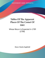 Tables Of The Apparent Places Of The Comet Of 1661: Whose Return Is Expected In 1789 1162237066 Book Cover