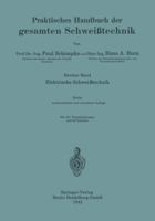 Elektrische Schweisstechnik 3662372851 Book Cover