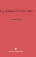 English Biography Before 1700 1015227511 Book Cover