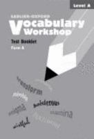 Vocabulary Workshop Test Booklet Form A Level A 0821576267 Book Cover