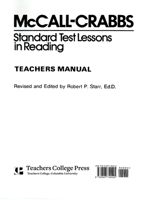 Standard Test Lessons in Reading: Teachers Manual 0807755524 Book Cover