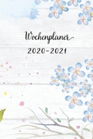 Wochenplaner 2020-2021: Cyanblau Blumen Wochen - und Monatsplaner Terminkalender Tagesplaner ein Liebevolles Geschenk f�r Frauen Kollegen 1704064805 Book Cover
