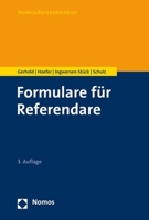 Formulare Fur Referendare (NomosReferendariat) 3848757931 Book Cover