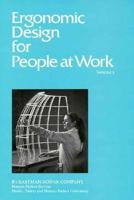 Ergonomic Design for People at Work Volume 1 0534979629 Book Cover