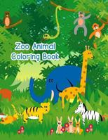 Zoo Animal Coloring Book: Activity Pages Easy for Girls and Boys 1799092771 Book Cover