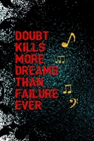 Doubt Kills More Dreams Than Failure Ever: Notebook Journal Composition Blank Lined Diary Notepad 120 Pages Paperback Black Ornamental Actor 171230903X Book Cover