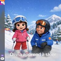 Olivia Apprend à Skier: Une première leçon de ski pour les enfants (Olivia Relève Tous Les Défis) (French Edition) 1972156101 Book Cover