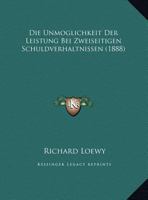 Die Unmoglichkeit Der Leistung Bei Zweiseitigen Schuldverhaltnissen 1162486929 Book Cover