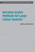 Iterative Krylov Methods for Large Linear Systems 0521818281 Book Cover