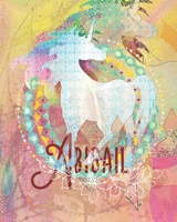 Abigail: Colorful Rainbow Unicorn - 100 Pages 8"X10" Girl's Composition Wide Ruled Notebook 1689241403 Book Cover
