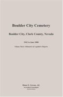 Boulder City Cemetary: 3 0788440896 Book Cover