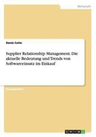 Supplier Relationship Management 3656524017 Book Cover